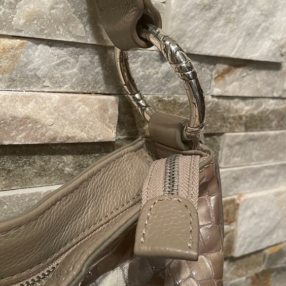 Brighton Cher Col Shoulder Bag | Beachwood Taupe Patent Leather $330 - Picture 11 of 14
